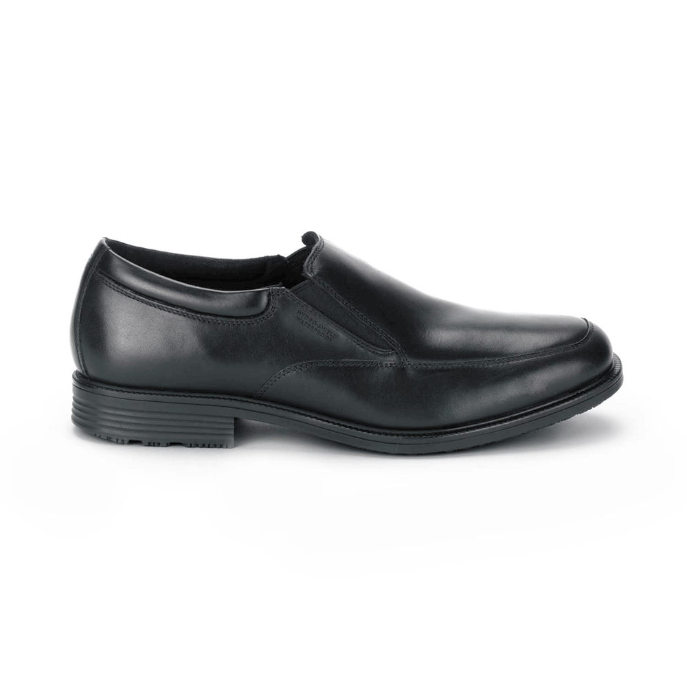 Rockport Mens Slip-On Black - Essential Details Waterproof - UK 126-UTMQRP